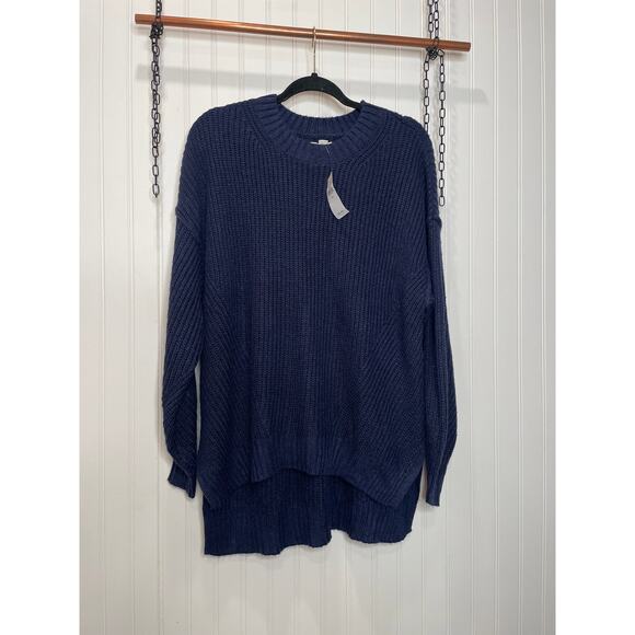 NWT American Eagle Navy Blue Oversized Dreamspun Crew Neck Sweater Size S - Picture 1 of 6
